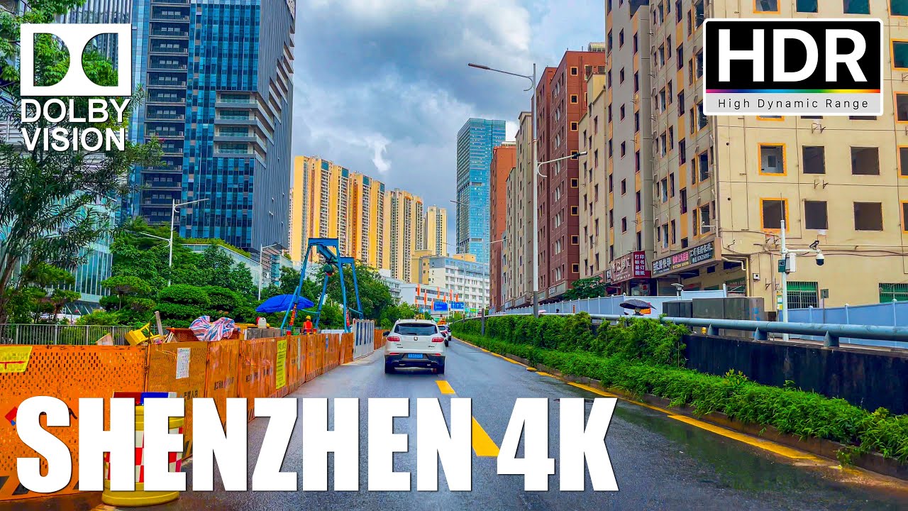 Driving in Shenzhen, China, driving tour of Shenzhen ASMR - 4K HDR