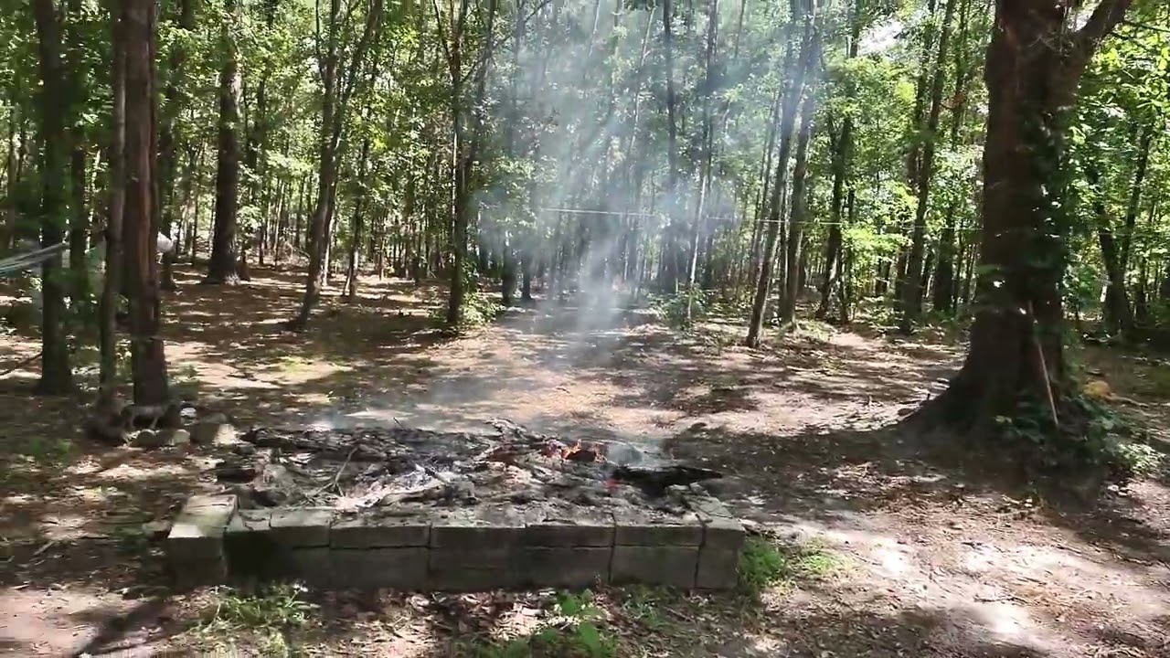 The fire in the pit burned out in two hours cinder's now
