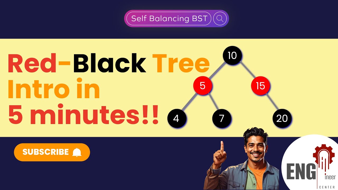 Red-Black Tree in 5 minutes! | Binary Search Tree| DSA
