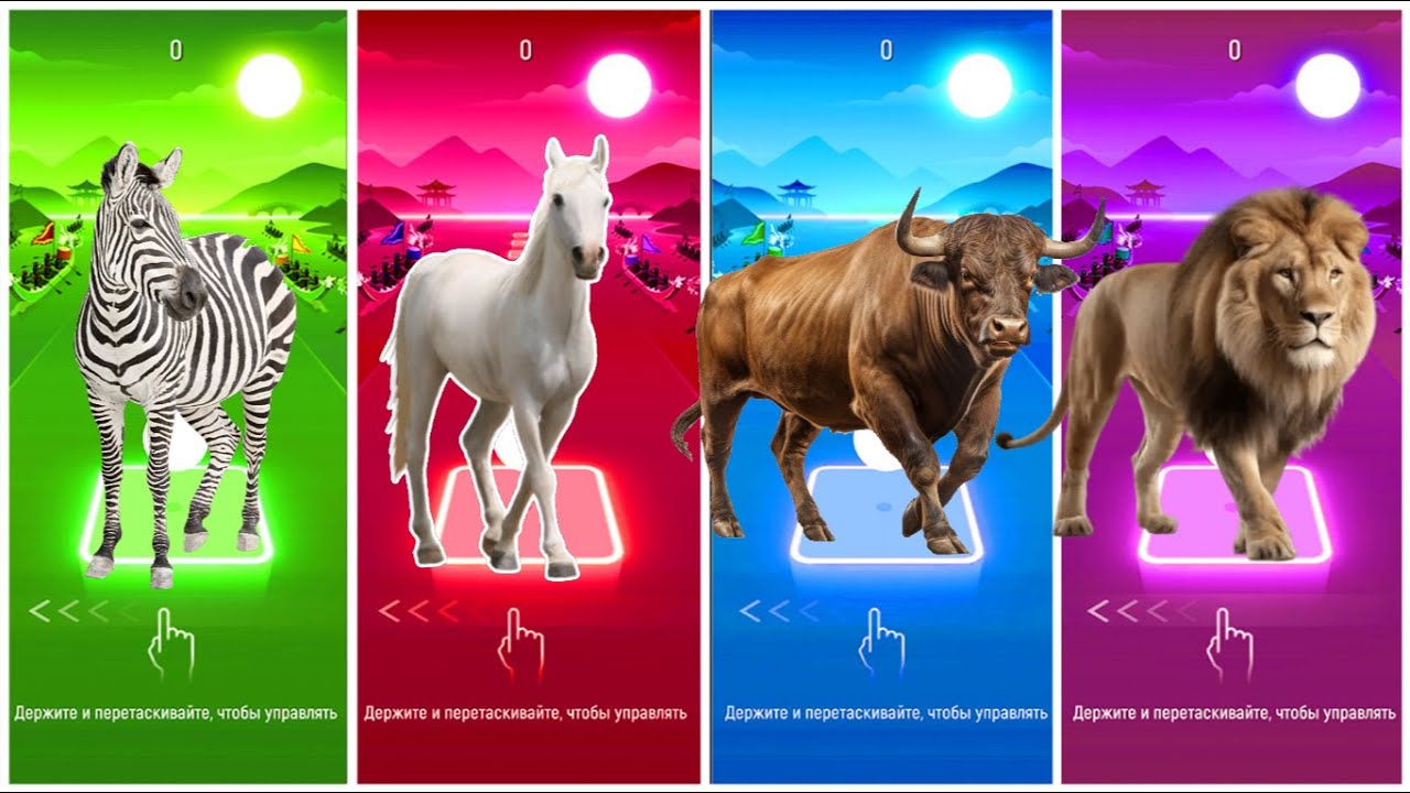 Funny Ferdinand🐃🆚Funny Lupe the Goat🐐🆚Funny Angus the Buffalo🦬🆚🐄🐶⚰️ Dog Coffin Dance – Tiles Hop 🎵