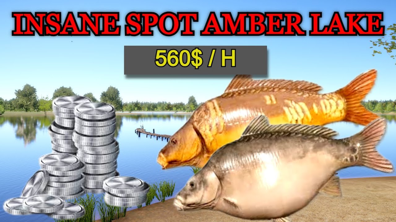 Russian Fishing 4 (RF4) INSANE SPOT FARM SILVERS ON AMBER LAKE! +no pva
