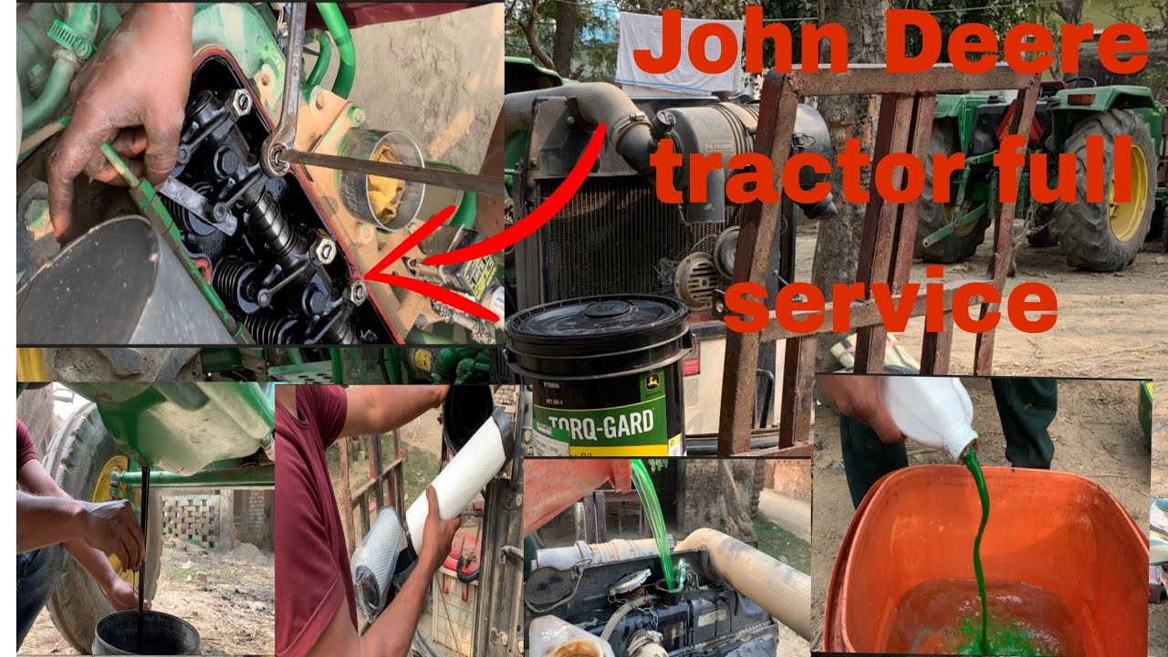 john deere tractor full servicing | john deere tractor coolant change | john deere tappet setting