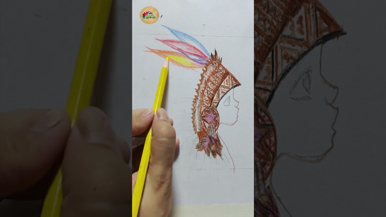 flamingo boy colour sketch