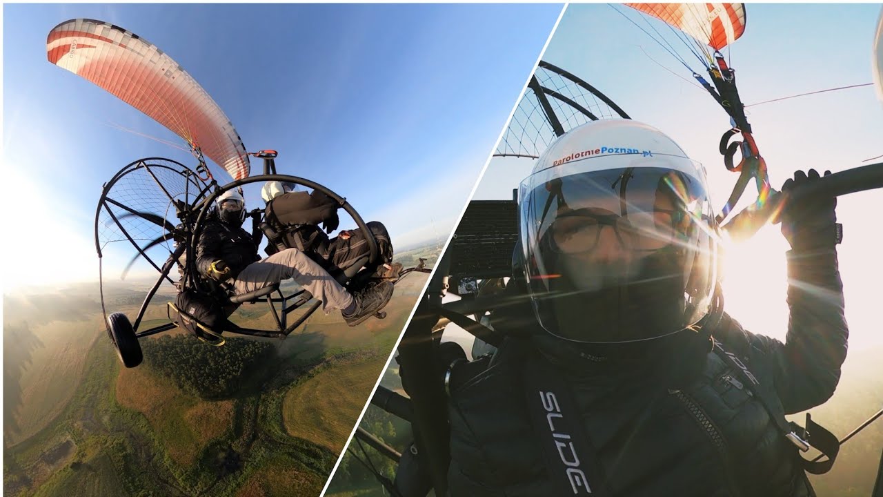 Lot paralotnią z GoPro 360 - Paralotnie Poznań