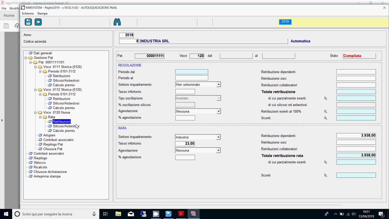 Autoliquidazione INAIL GIS PAGHE SOFTWARE RANOCCHI