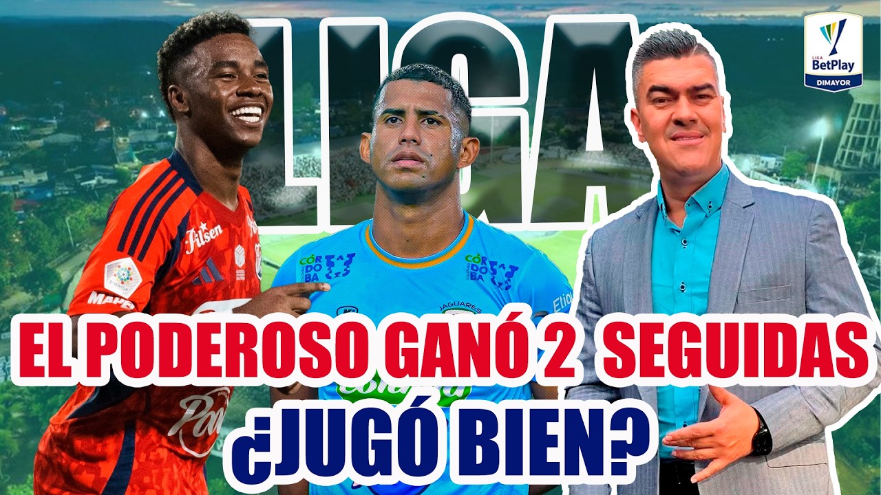 JAGUARES 1 IND MEDELLÍN 2 EL PODEROSO GANÓ 2 VECES SEGUIDAS Y JUGÓ BIEN. ES LINDA NOTICIA