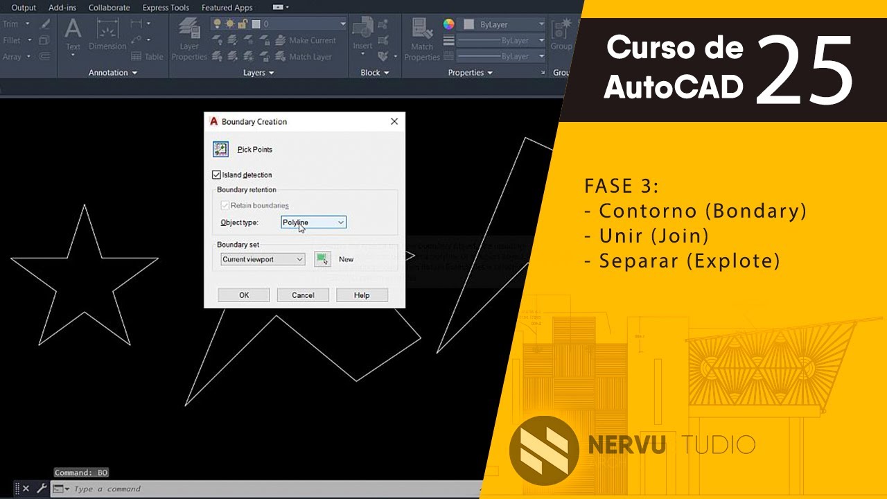 Curso Especial de AutoCAD_25_BONDARY, JOIN, EXPLOTE