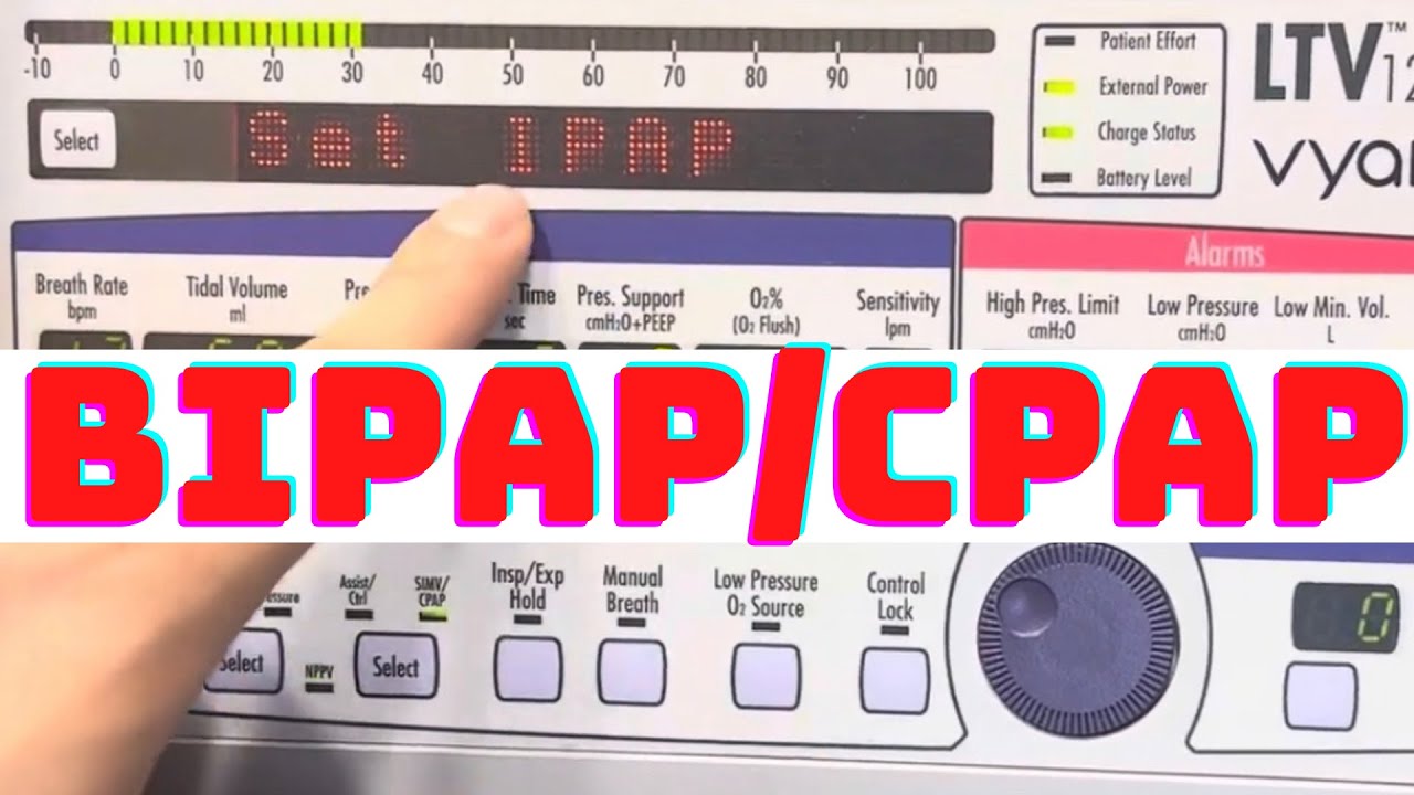 How to SET UP NPPV “BiPAP and CPAP” mode on LTV-1200 Ventilator?