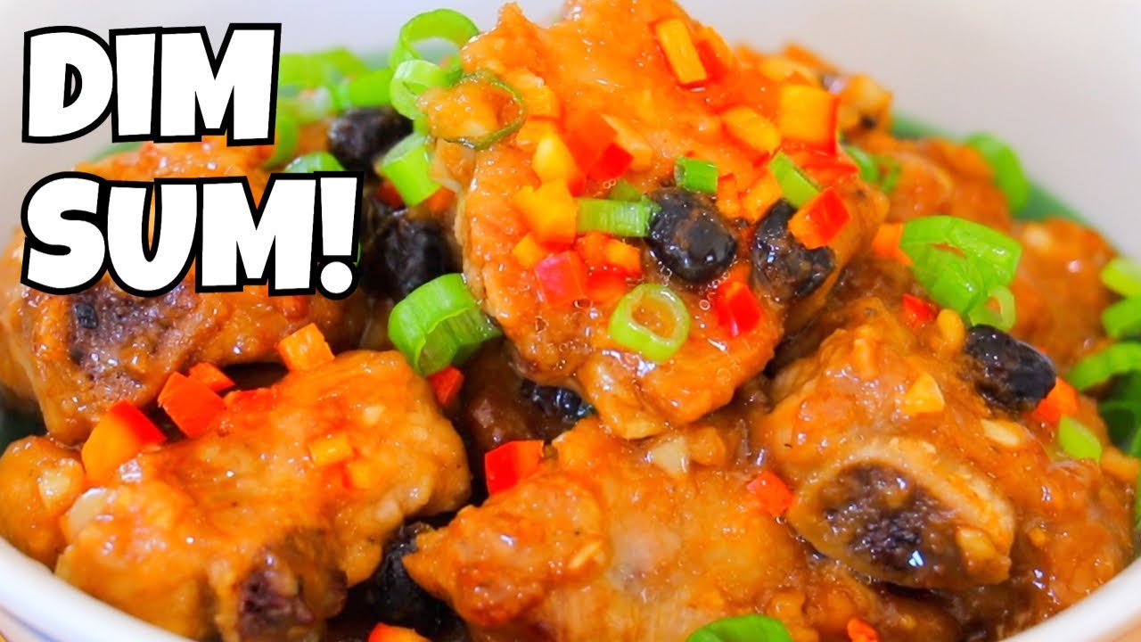 Паровые свиные рёбрышки с соусом из чёрных бобов! (Рецепт димсамов)