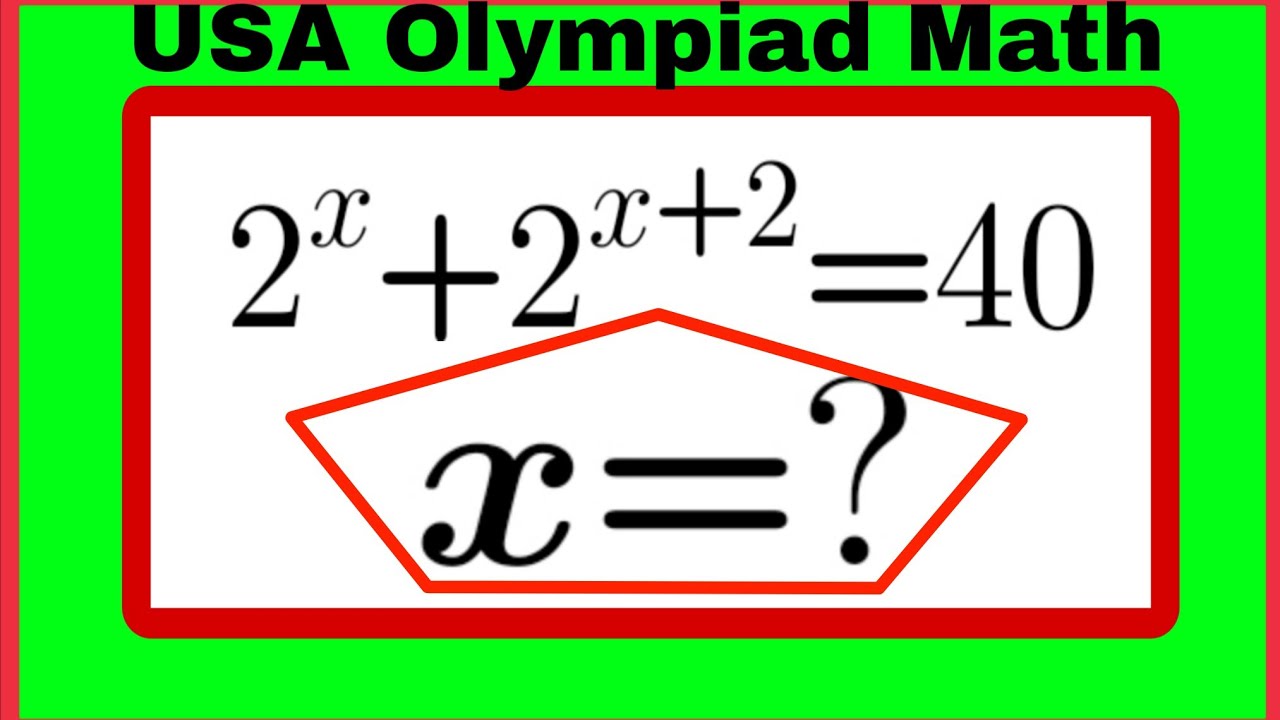USA | A Beautiful Olympiad Math Question | Learn How To Solve This? 