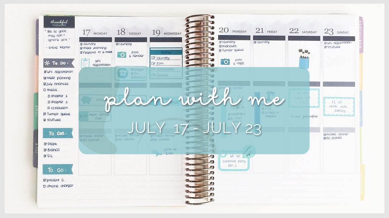 PLAN WITH ME // Erin Condren Life Planner // July | sarahboparah