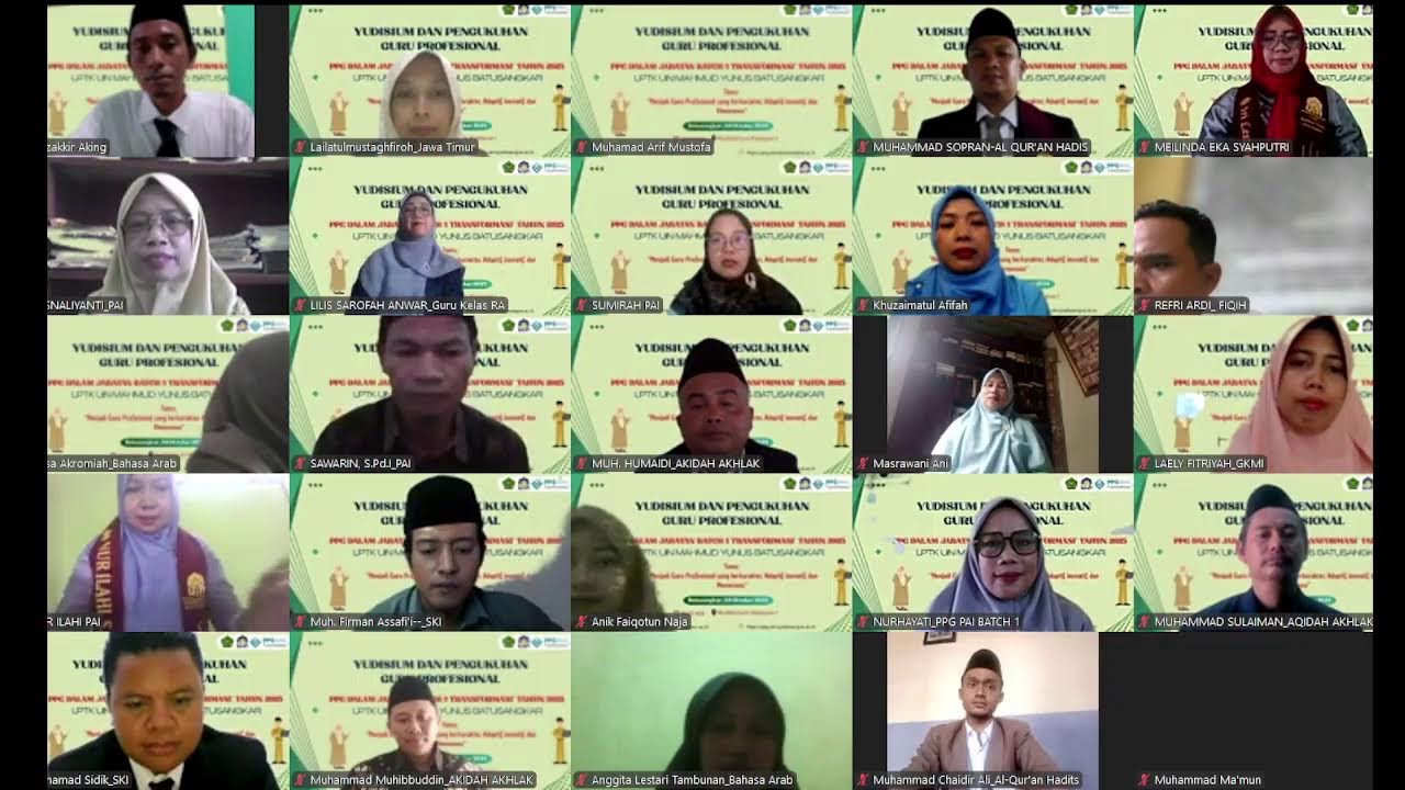 YUDISIUM DAN PENGUKUHAN GURU PROFESIONAL PPG DALAM JABATAN BATCG 1 TRANSFOMANST TAHUN 2025