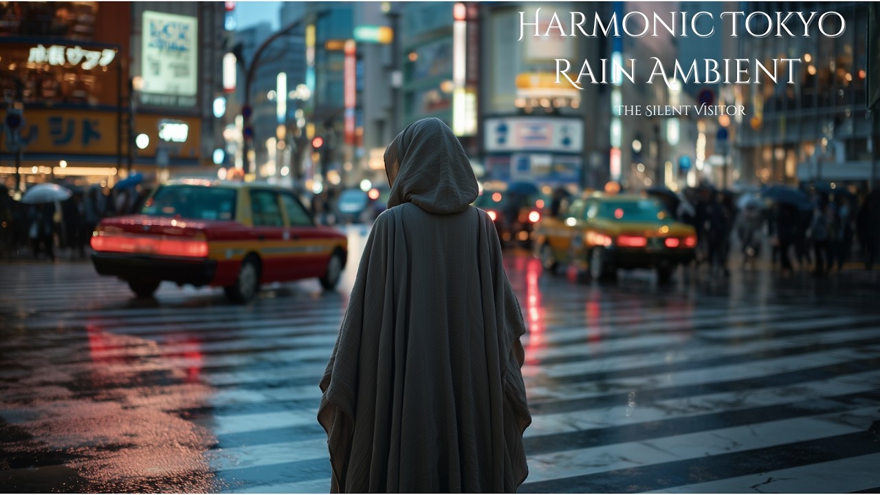 2 Hours Deep Sleep Music | Harmonic Tokyo Rain Ambient | The Silent Visitor