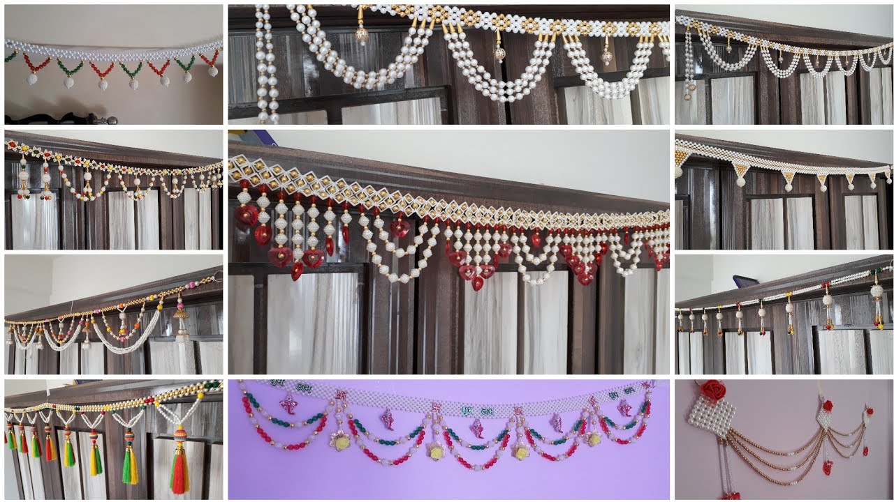 Top 10 pearl toran design 2019 for Ganpati, Navratri And Diwali Festival #wall_hanging