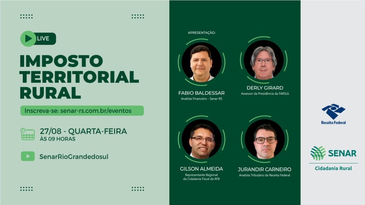 Live sobre Imposto Territorial Rural
