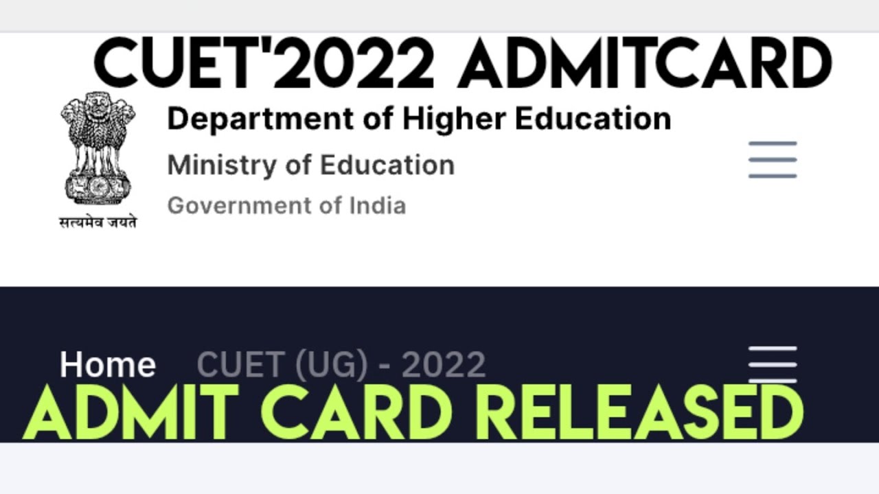 CUET (UG) 2022, Admit Card Released @funinfoledgefuninformation8484