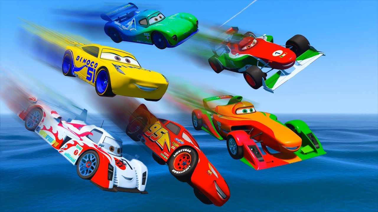 Cars Party Cruz Ramirez Lightning McQueen Francesco Bernoulli Shu Todoroki Carla Veloso and Friends