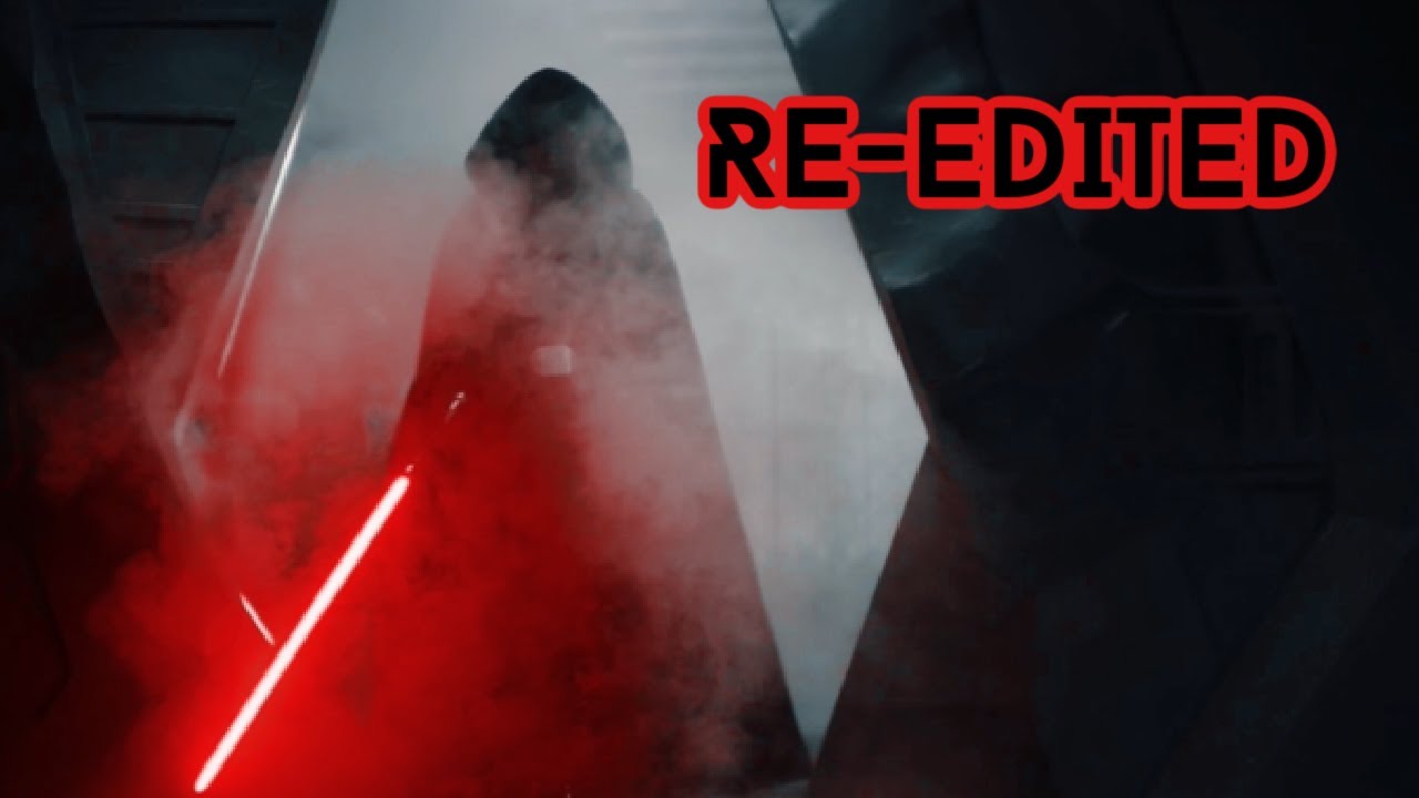 Luke Skywalker Scene (w/ Red Lightsaber) || Hallway Scene Edit -Mandalorian Season 02x08