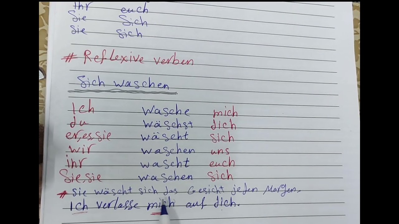 شرح Reflexive Verben 🇩🇪