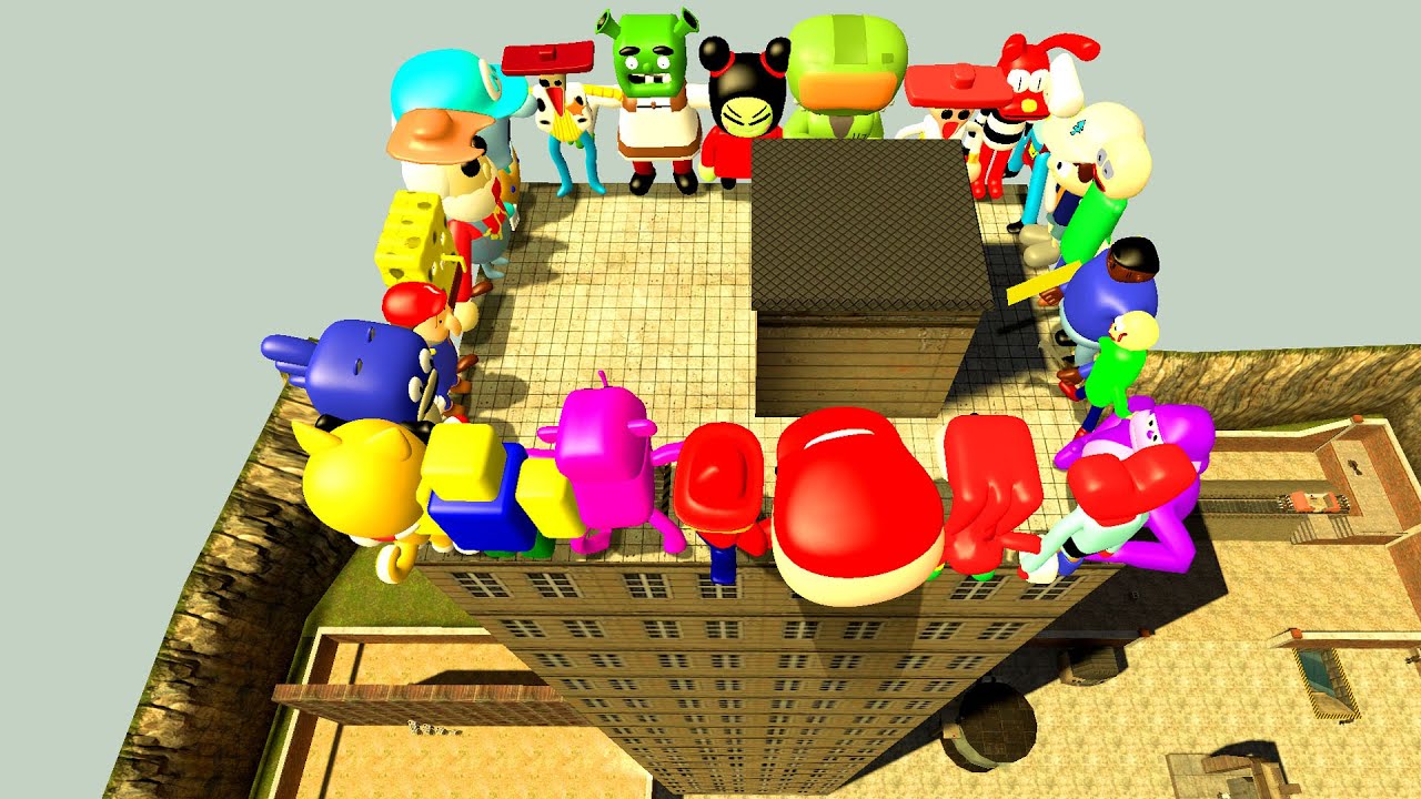 TORTURE SPARTAN KICKING NEW UPGRADE 3D SANIC CLONES MEMES In Garry's Mod!