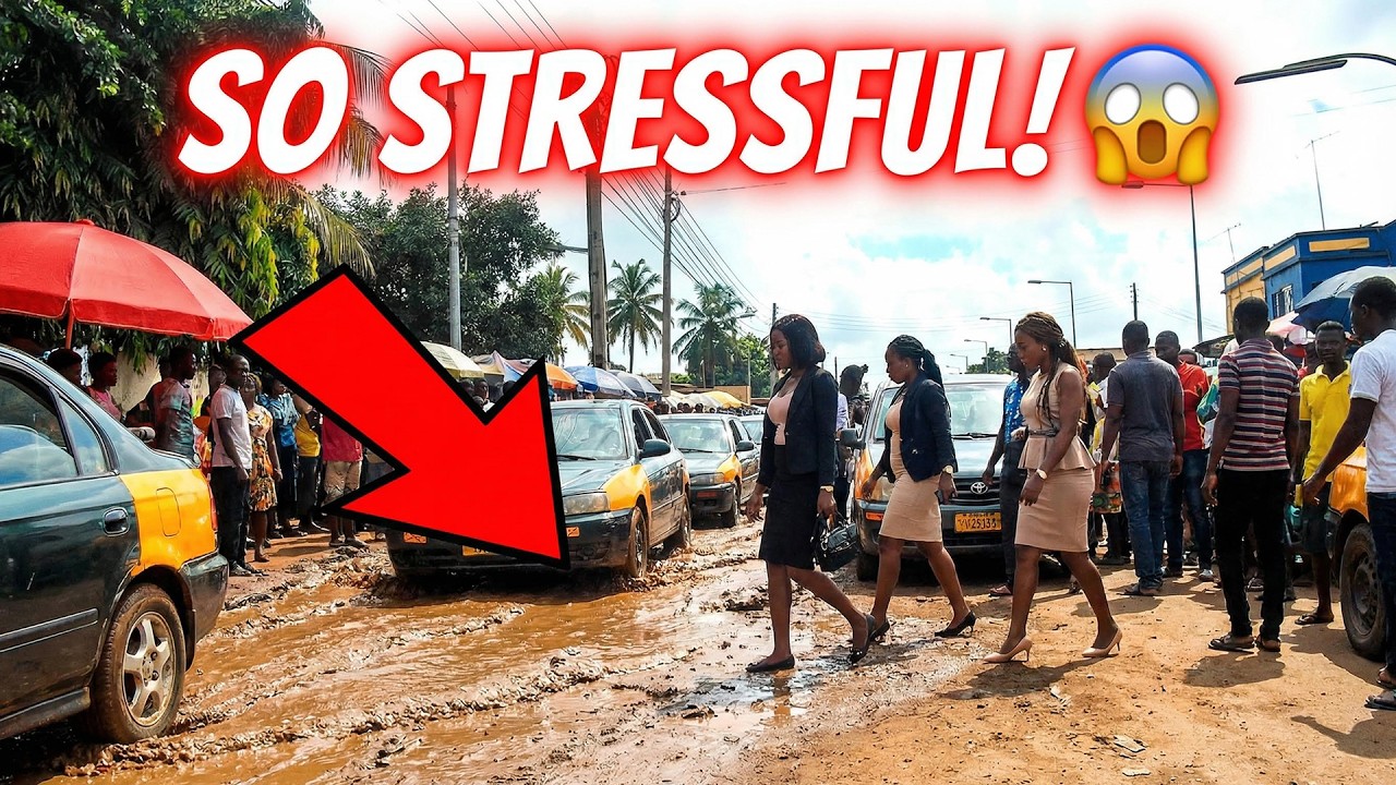 I almost REGRETTED walking through Accra after this heavy rain... (Raw 4K)