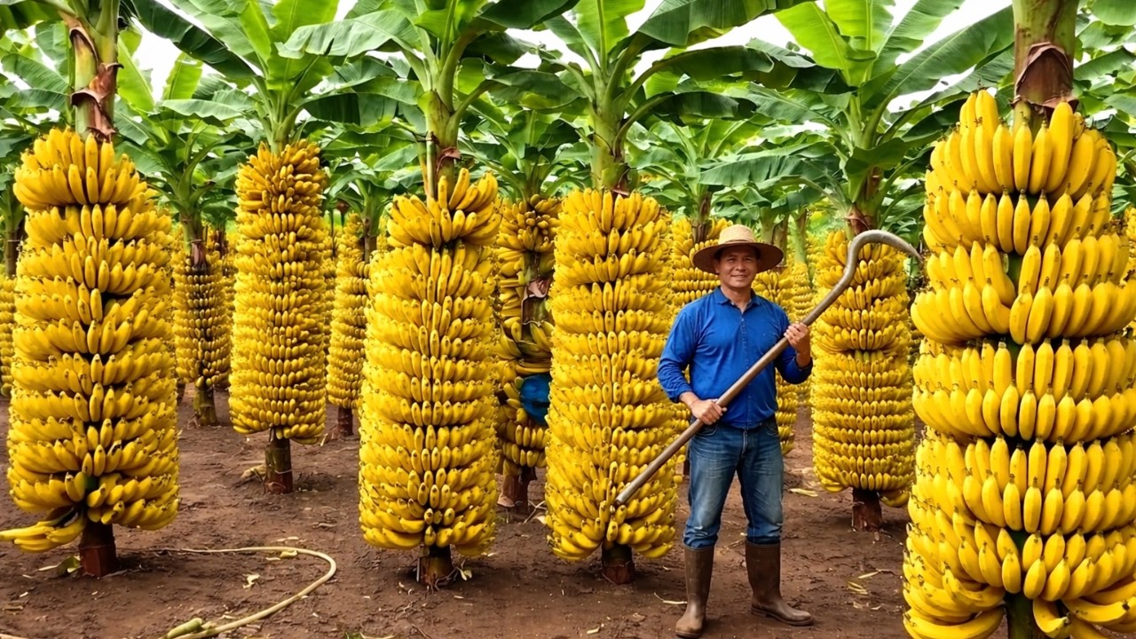 Inside a Modern Banana Processing Factory: From seedlings to fried bananas(Full Process)