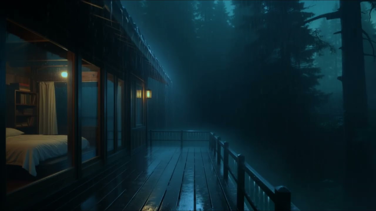 Fall Asleep Fast with Heavy Rain 🌙 Night Rain Sounds for Deep Sleep
