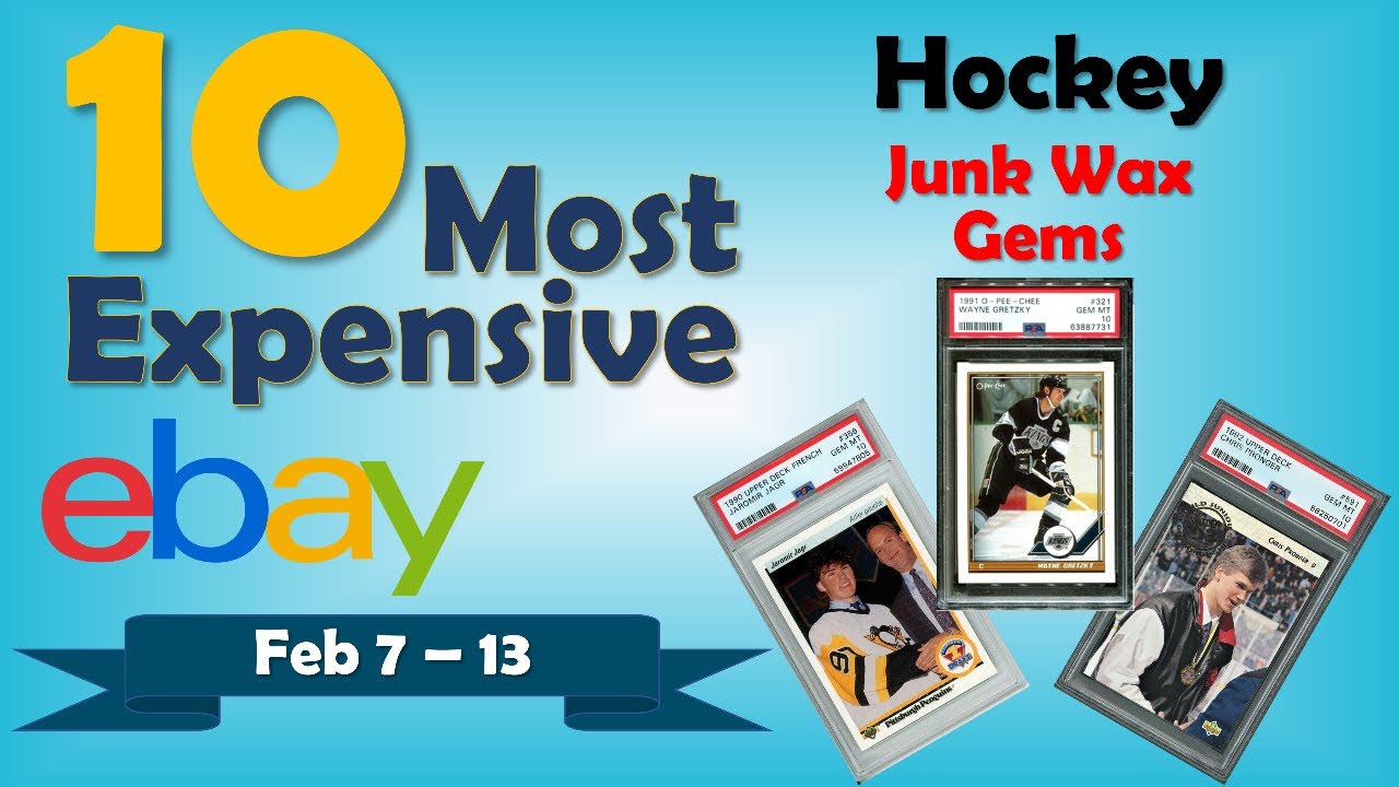 TOP 10 Highest Selling Hockey Cards from the Junk Wax Era on eBay | Feb 7 - 13, Ep 54