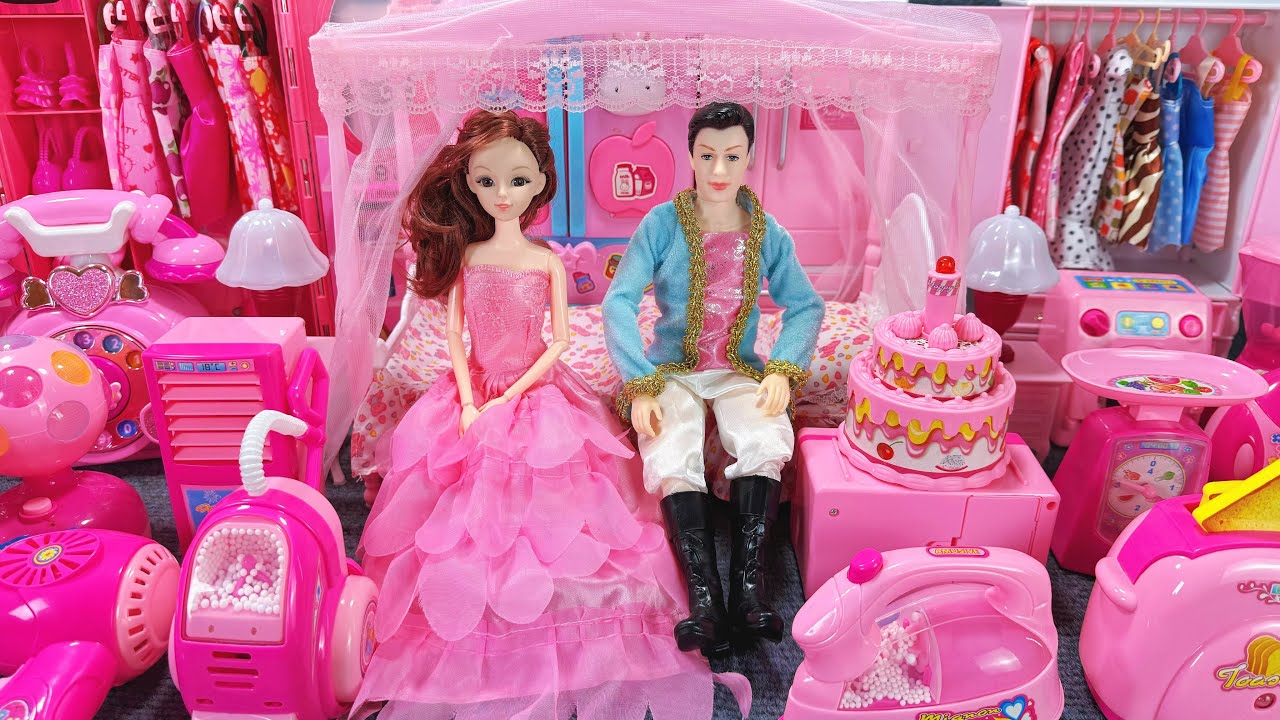 19 Minutes Super Healing  / Pink Wardrobe / Pink Fridge / Barbie Princess Assembly Video / ASMR