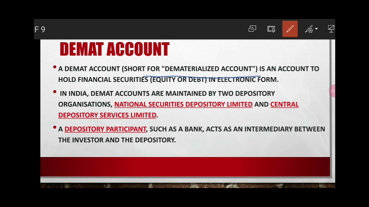 Dematerialisation / Process of converting physical securities into Demat form /