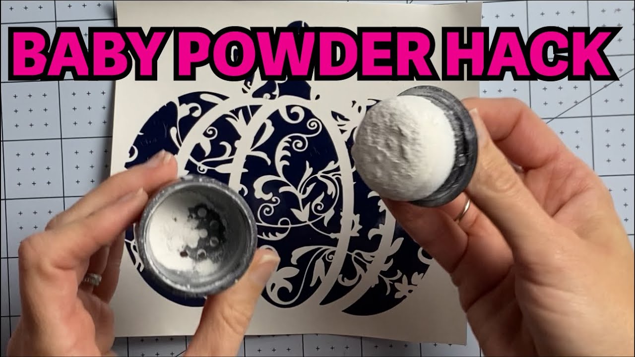Baby Powder Weeding Hack - Best Way to Weed Intricate Vinyl without a Brightpad!!! 💜