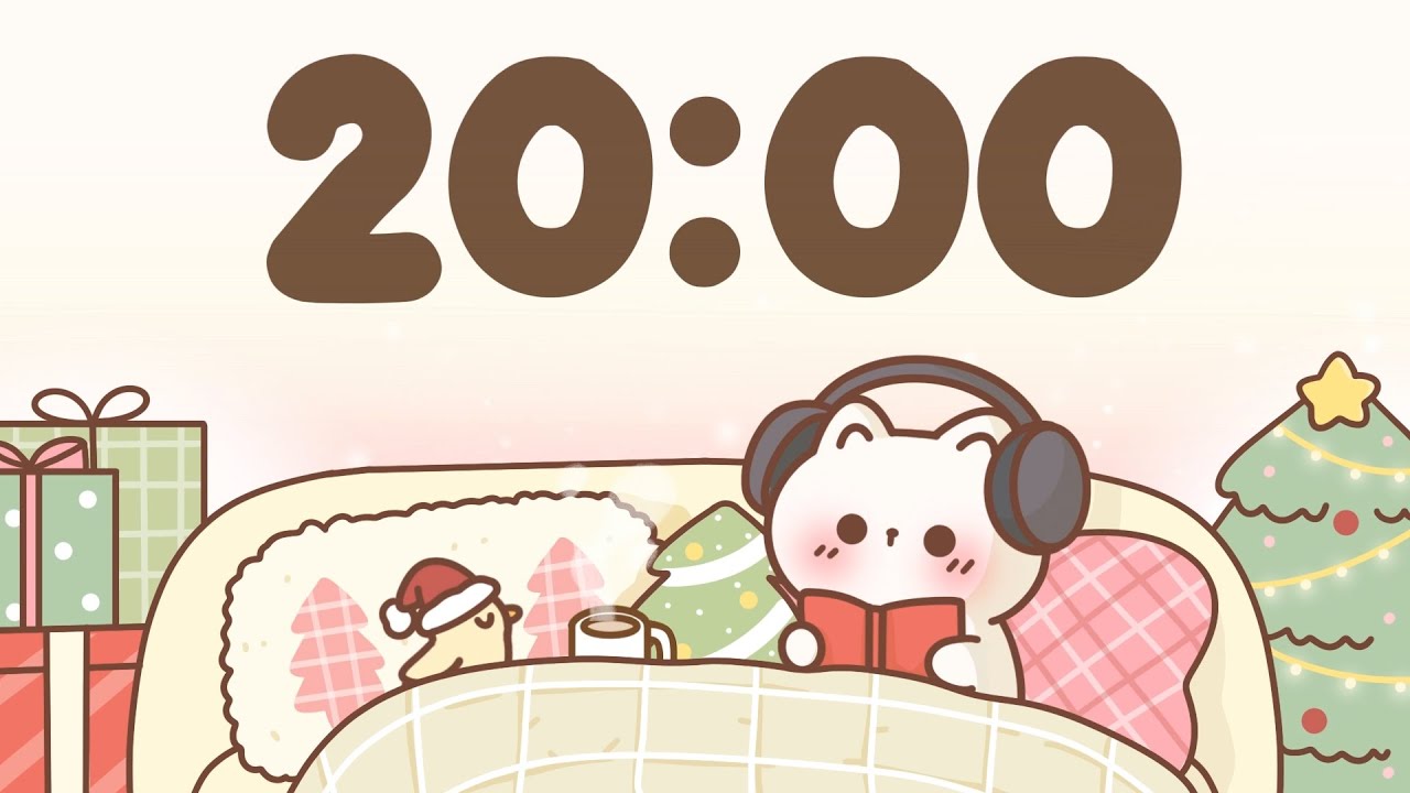 20 Minute Timer 🐱 Christmas lofi timer for study