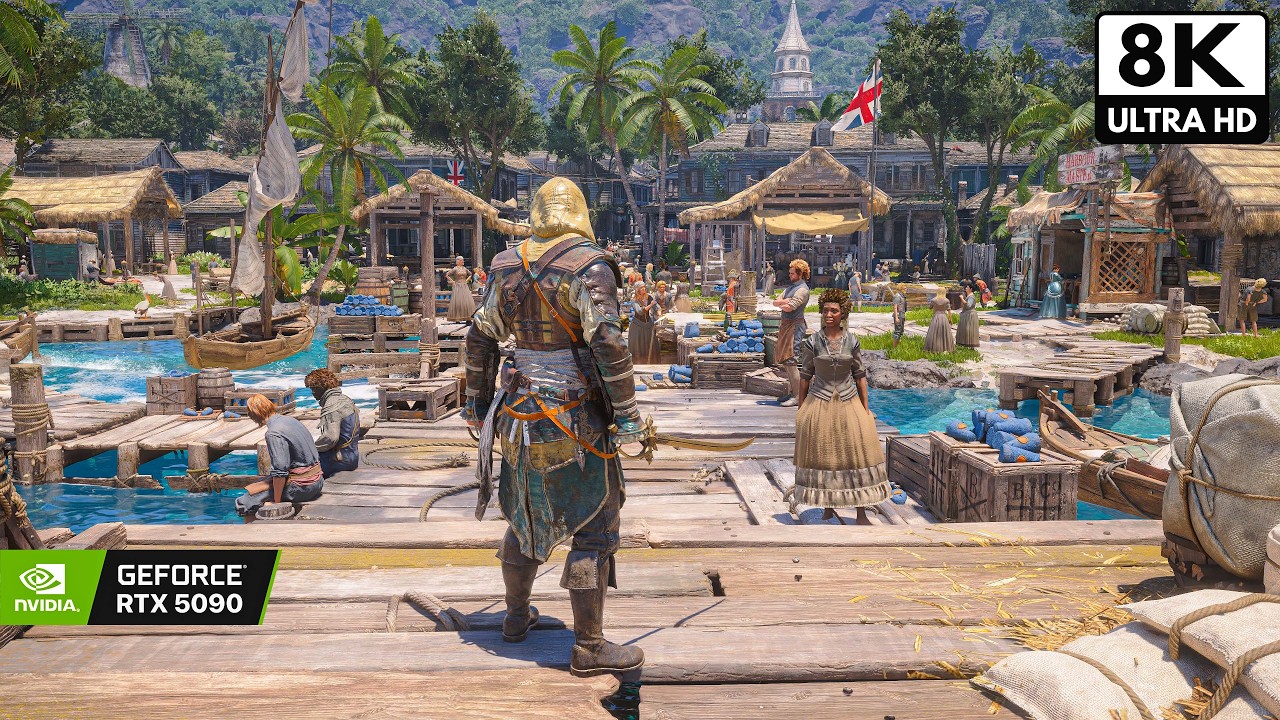 Assassin&rsquo;s Creed Black Flag с улучшенной синхронизацией ВЫГЛЯДИТ ПОТРЯСАЮЩЕ на RTX 5090 | БЕЗУМНА...