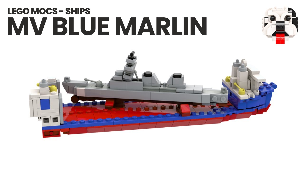 The ship that ships shipping ships  - LEGO MV Blue Marlin MOC (ft. Arleigh Burke)