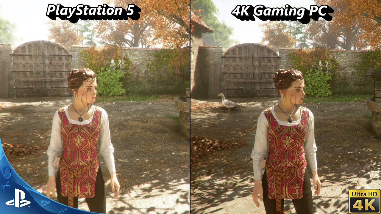 A Plague Tale Innocence PS5 VS PC 4K Ultra Settings