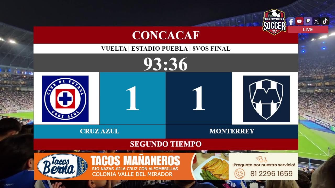 EN VIVO | CRUZ AZUL - MONTERREY | LADF | TREINTONES SOCCER