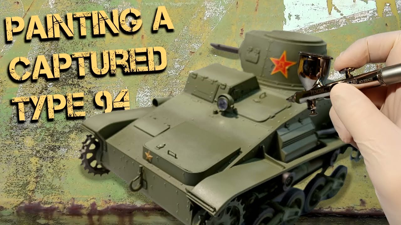 Painting the mean green machine! Takom Type 94 1:16