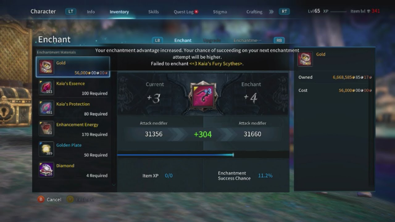 Tera Upgradeing Kaia Gear Is A Pain!