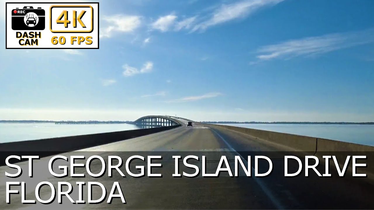 St. George Island, Florida: 4K Drive Across Bryant Patton Bridge | Gateway to Coastal Paradise 🚗🏝️