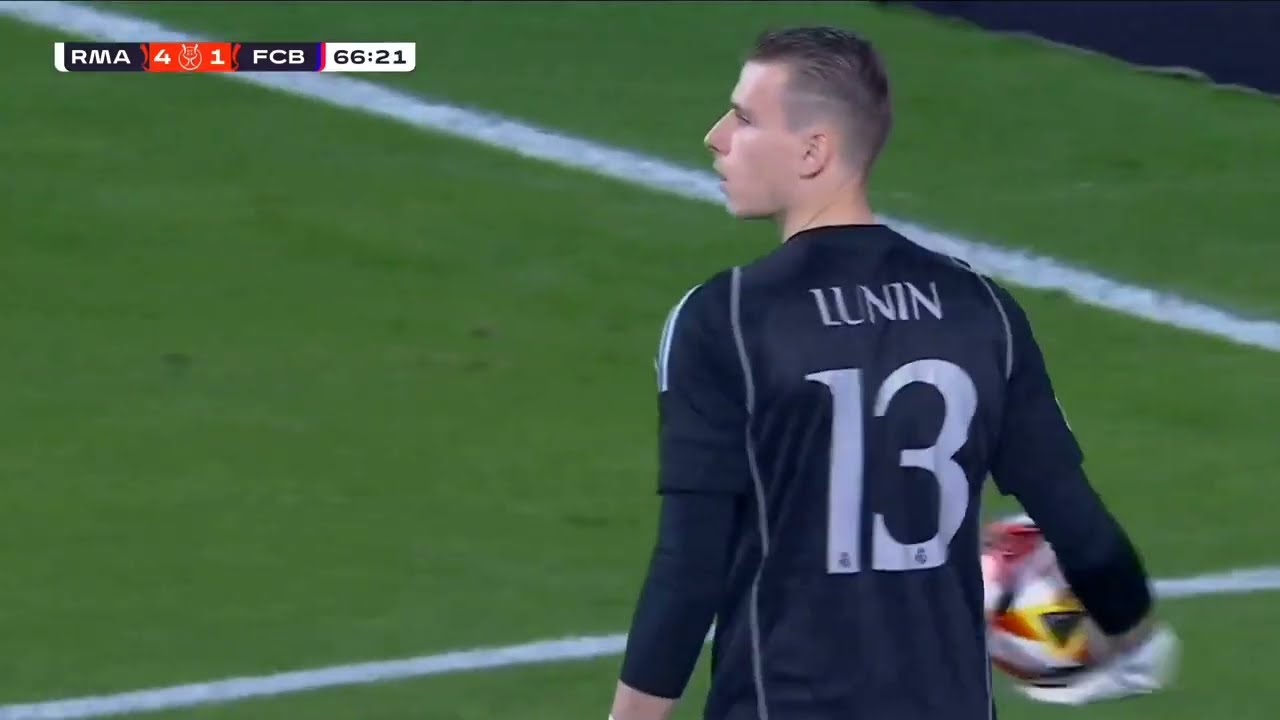 Andriy Lunin vs Barcelona | HIGHLIGHTS | Spanish Super Cup final 2024