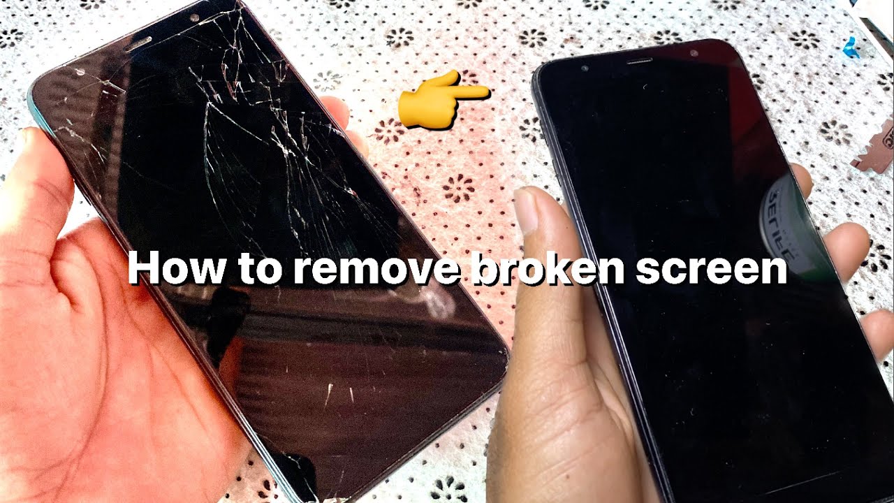 Remove broken glass screen to replace new screen SAMSUNG J6 Plus
