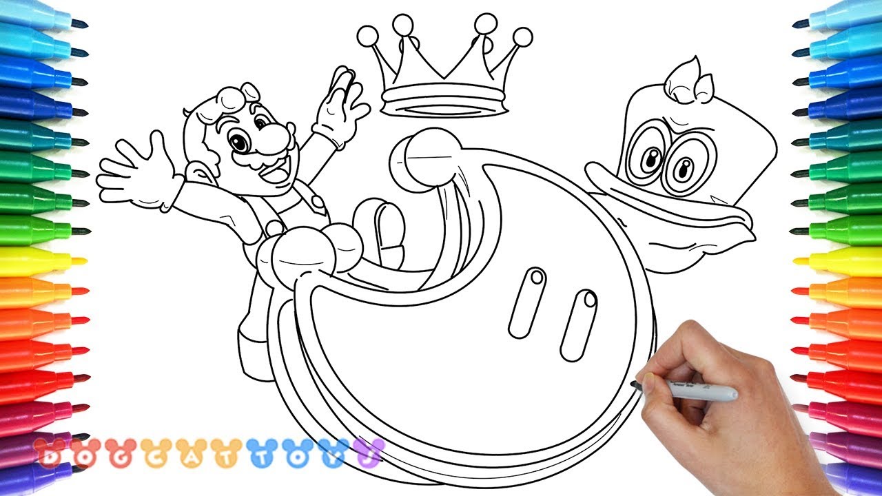 How to Draw Super Mario Odyssey #4 | Drawing Coloring Pages for Kids