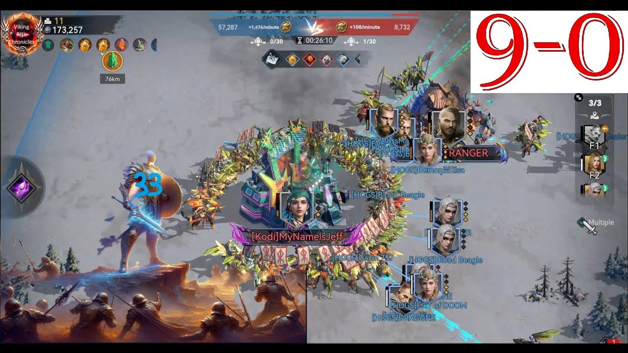 Viking Rise Gameplay - Blood Oath ROUND 9 Hogs S33 VS Kodi S167