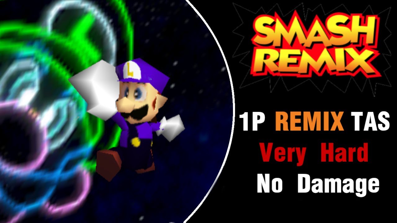 Smash Remix [TAS] - Luigi Remix Mode (Very Hard, No Damage)