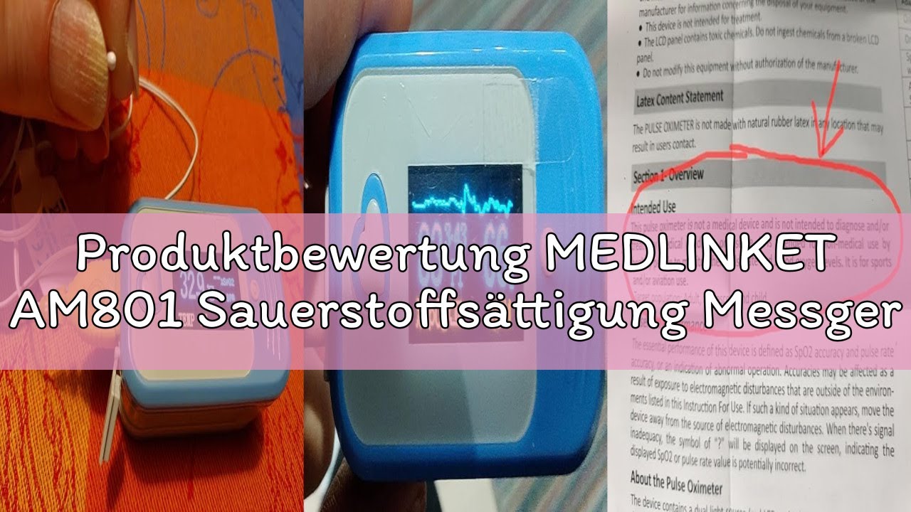Produktbewertung MEDLINKET AM801 Sauerstoffs&auml;ttigung Messger&auml;t Finger, Hochpr&auml;ziser Pulsoximeter zur