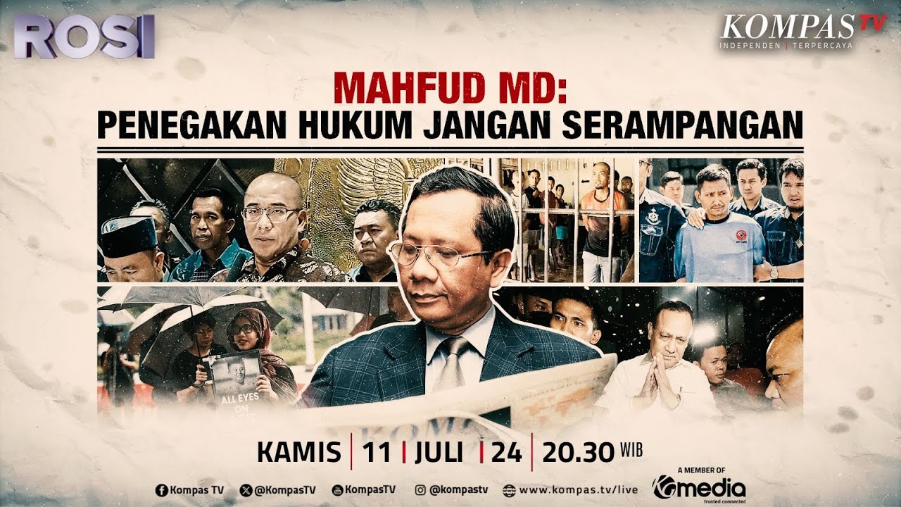 LIVE - Mahfud MD Bicara Kasus Pegi Vina hingga Pemecatan Hasyim Asy’ari | ROSI
