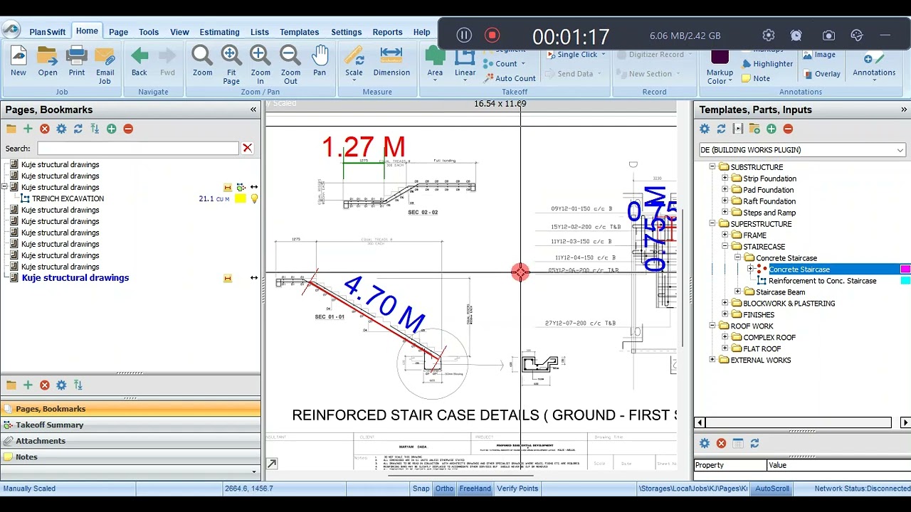 CONCRETE STAIRCASE TAKE-OFF MADE EASY | CUSTOM PLANSWIFT TOOL