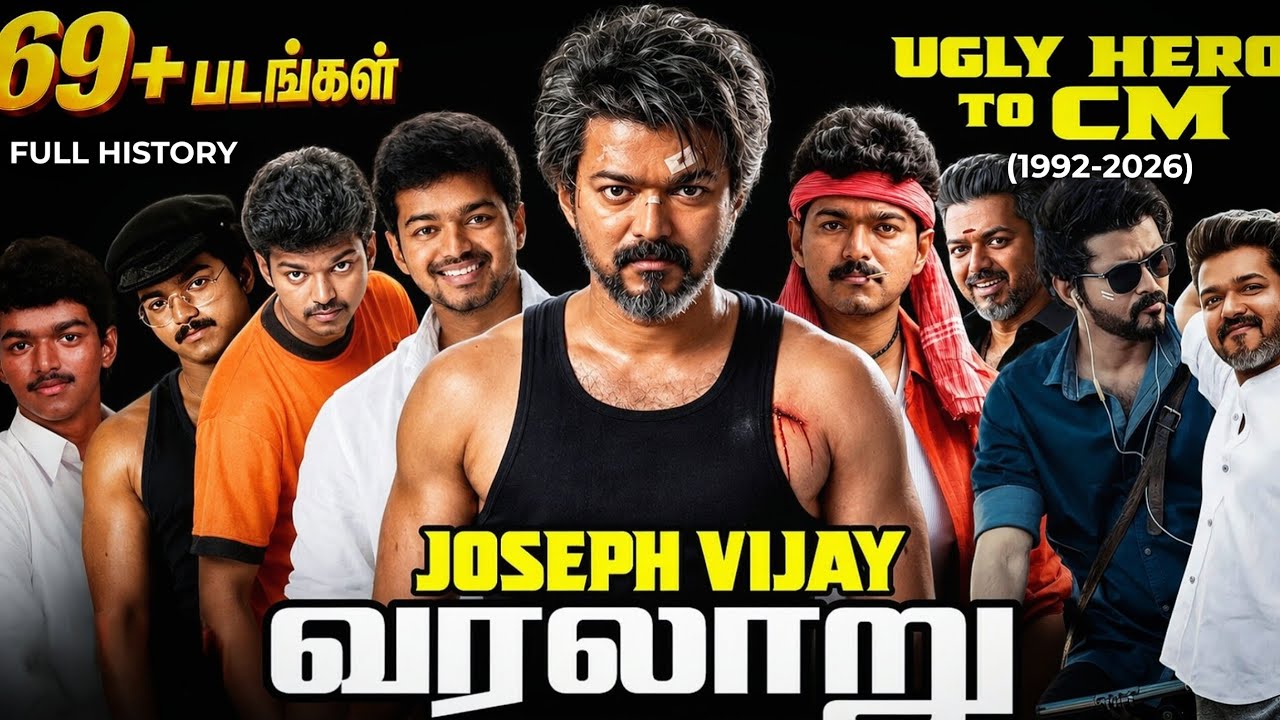 Joseph Vijay 🔥 69+ Films Evolution History | Ugly Hero to CM (முழு கதை) 