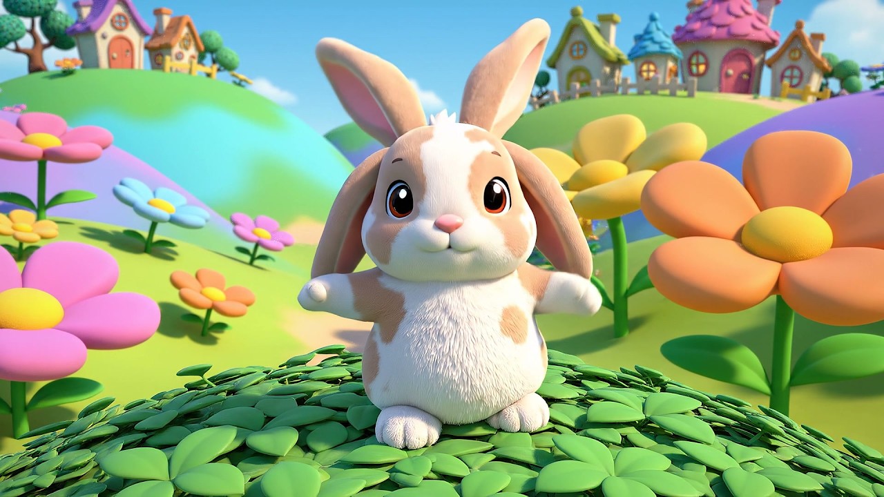 Cinco Pequeños Conejitos Saltadores Rebotan | Canciones Infantiles y Rimas para Niños