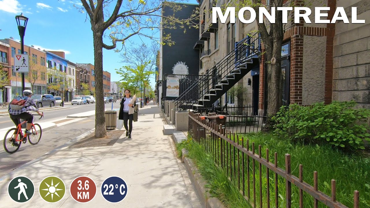 Montreal Walk from Plateau to Downtown - Montreal Walking Tour 2021